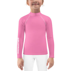 Waterside UPF Long Sleeves Kid's Rash Guard For Girls -girlstronginc.com
