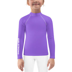 Waterside UPF Long Sleeves Kid's Rash Guard - Swimwear for Girls -girlstronginc.com