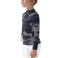WATERSIDE UPF LONG SLEEVES KID'S RASH GUARD NAVY CAMO
