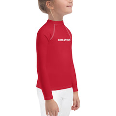 WATERSIDE UPF LONG SLEEVES KID'S RASH GUARD CHERRY RED