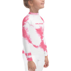 WATERSIDE UPF LONG SLEEVES KID'S PINK TIE DYE RASH GUARD