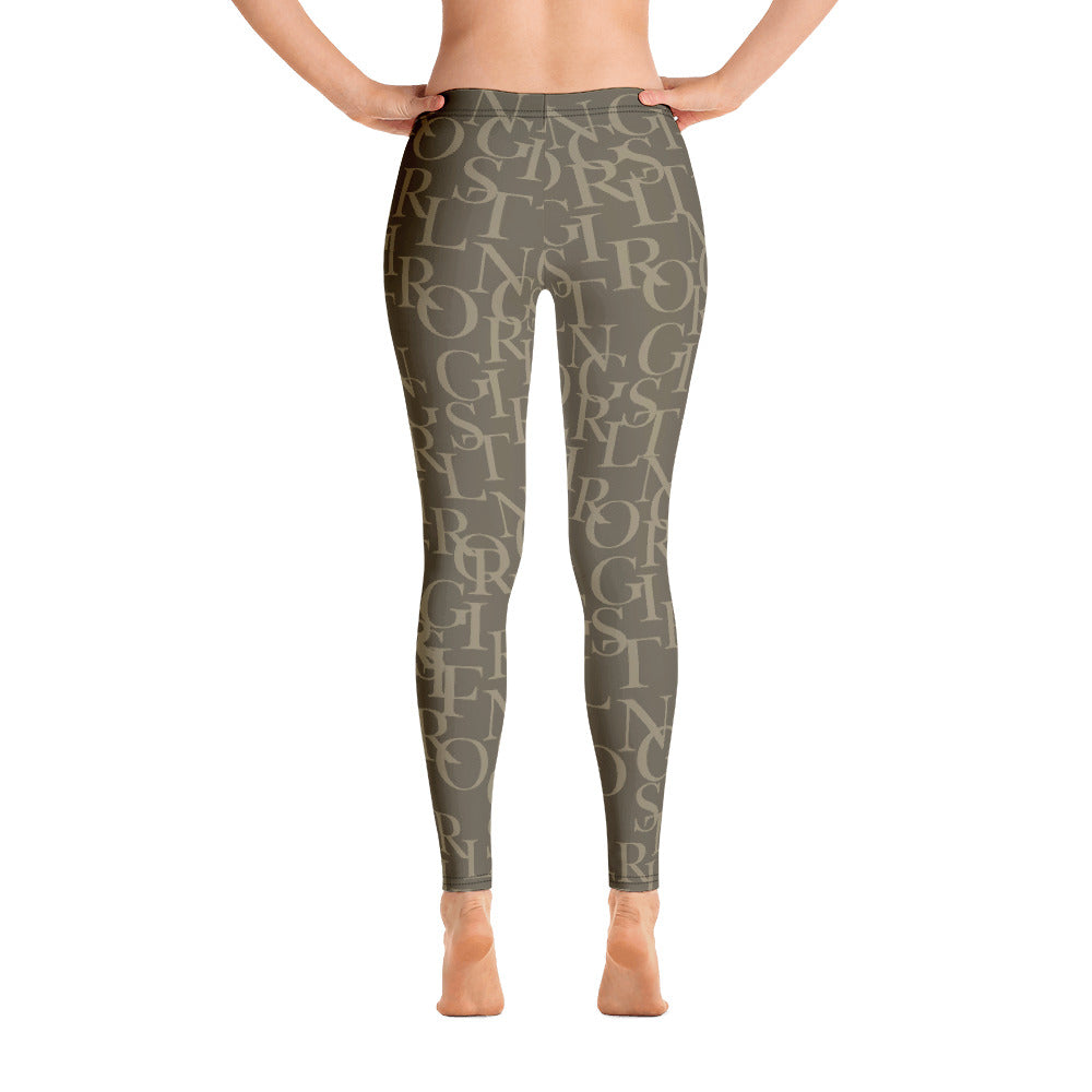 ELEVATED ESSENTIALS, THE PERFECT LEGGING ARMY GREEN GIRLSTRONG
