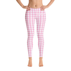 Fashionable Women's Leggings with Houndstooth Print-girlstronginc.com