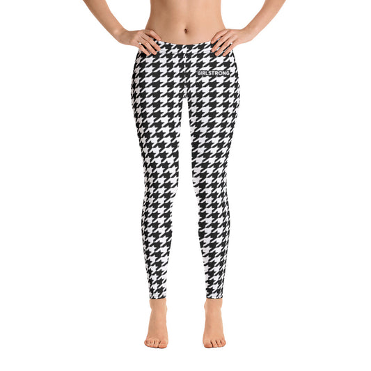 Fashionable Houndstooth Patterned Leggings-girlstronginc.com
