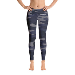 Woman wearing camo print leggings during a workout-girlstronginc.com