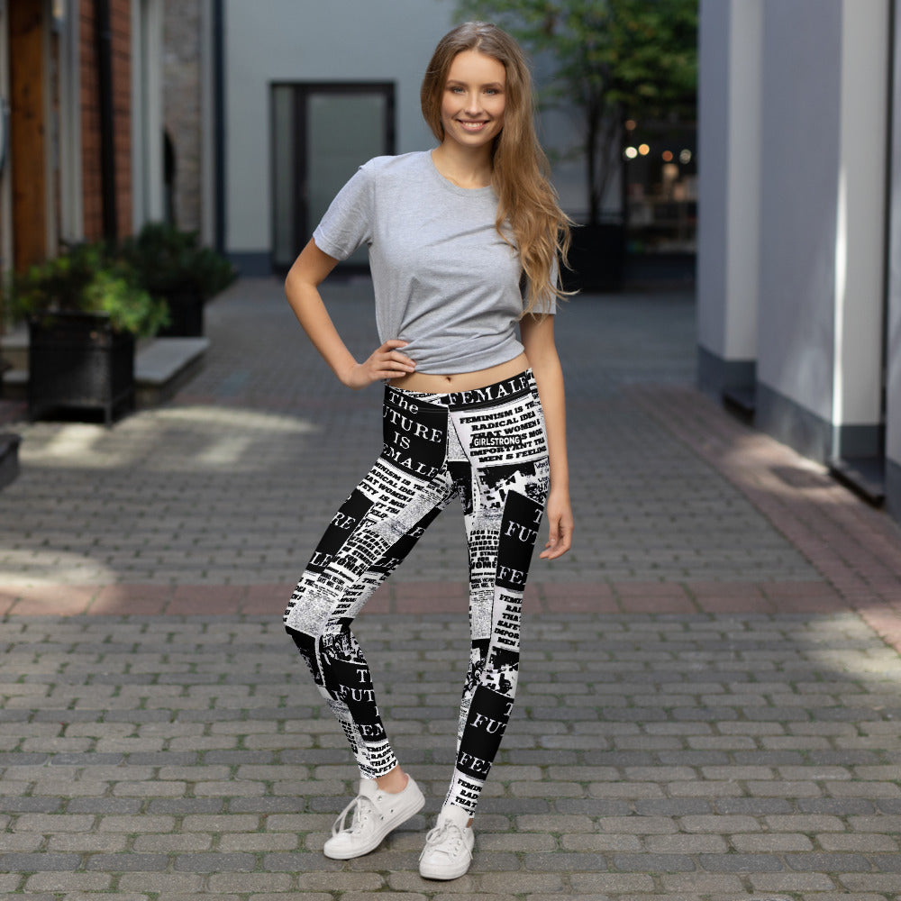 ELEVATED ESSENTIALS, SLIM AND SCULPT LEGGING THE FUTURE IS FEMALE
