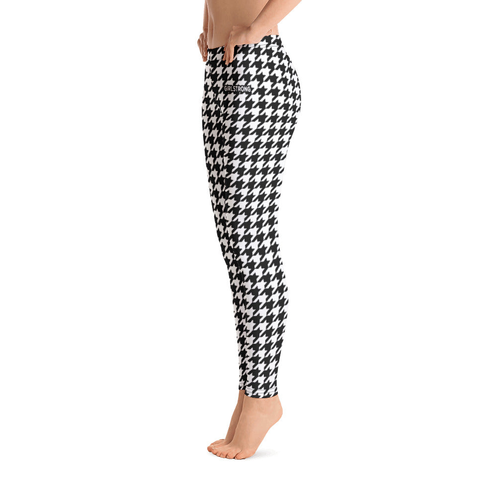 ELEVATED ESSENTIALS, THE PERFECT LEGGING BLACK WHITE HOUNDSTOOTH
