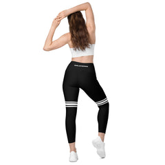 Elevated Essentials, The Perfect Side Pocket Legging Thigh High Black