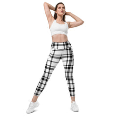ELEVATED ESSENTIALS, THE PERFECT SIDE POCKET LEGGING WHITE CHECKS