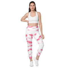 ELEVATED ESSENTIALS, THE PERFECT SIDE POCKET LEGGING WHITE TIE DYE