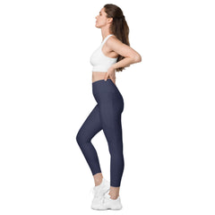 ELEVATED ESSENTIALS, THE PERFECT SIDE POCKET LEGGING NAVY BLUE