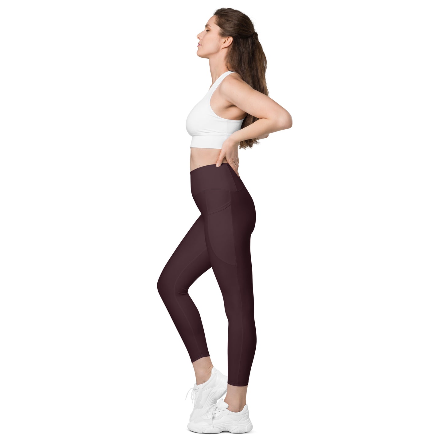 ELEVATED ESSENTIALS, THE PERFECT SIDE POCKET LEGGING CABERNET