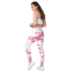 ELEVATED ESSENTIALS, THE PERFECT SIDE POCKET LEGGING WHITE TIE DYE