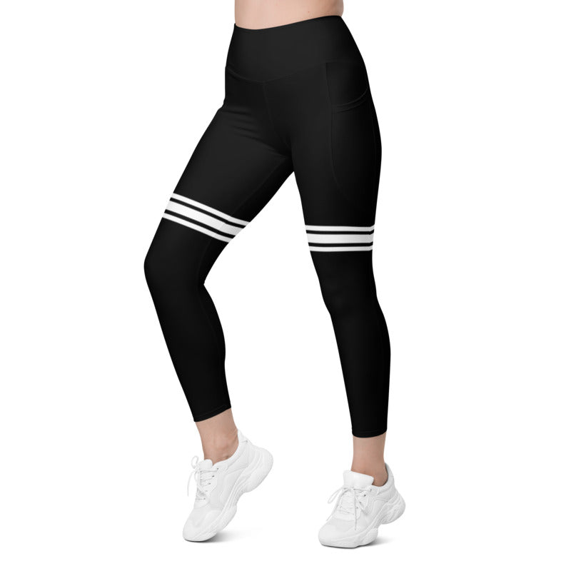 Fashionable and comfortable sportswear leggings with side pockets-girlstronginc.com