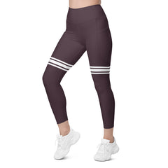 Athletic leggings for women with side pockets in trendy design-girlstronginc.com