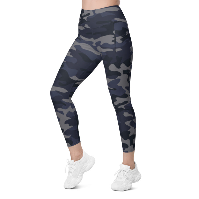 Fashionable camo leggings with side pockets for women in vibrant colors-girlstronginc.com