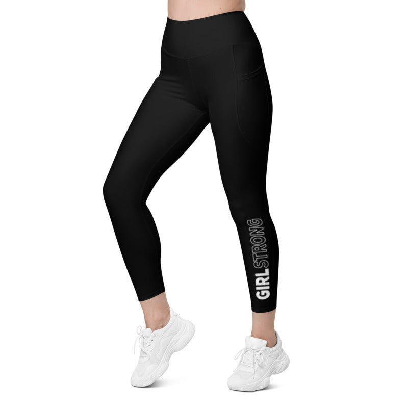 Fashionable high waist leggings in vibrant colors with side pockets-girlstronginc.com