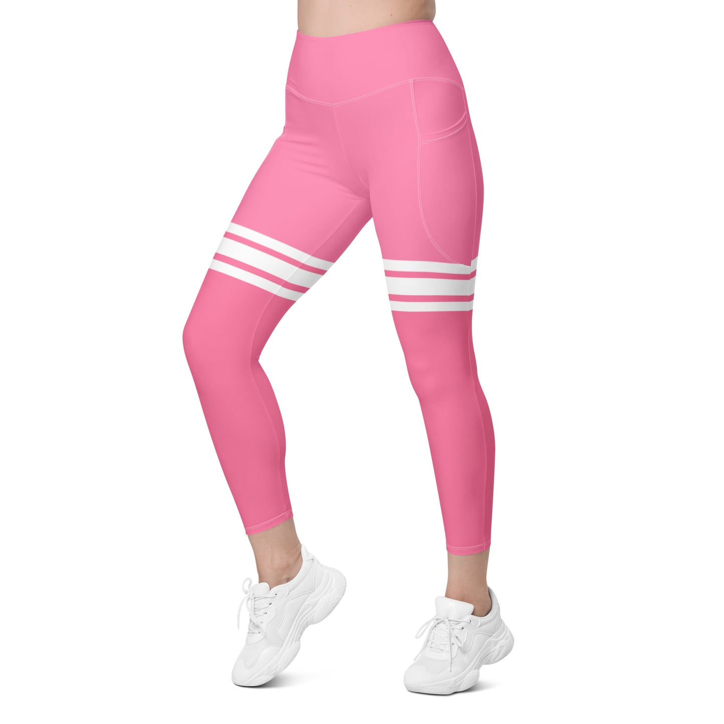 Athletic leggings for women with side pockets in trendy design-girlstronginc.com