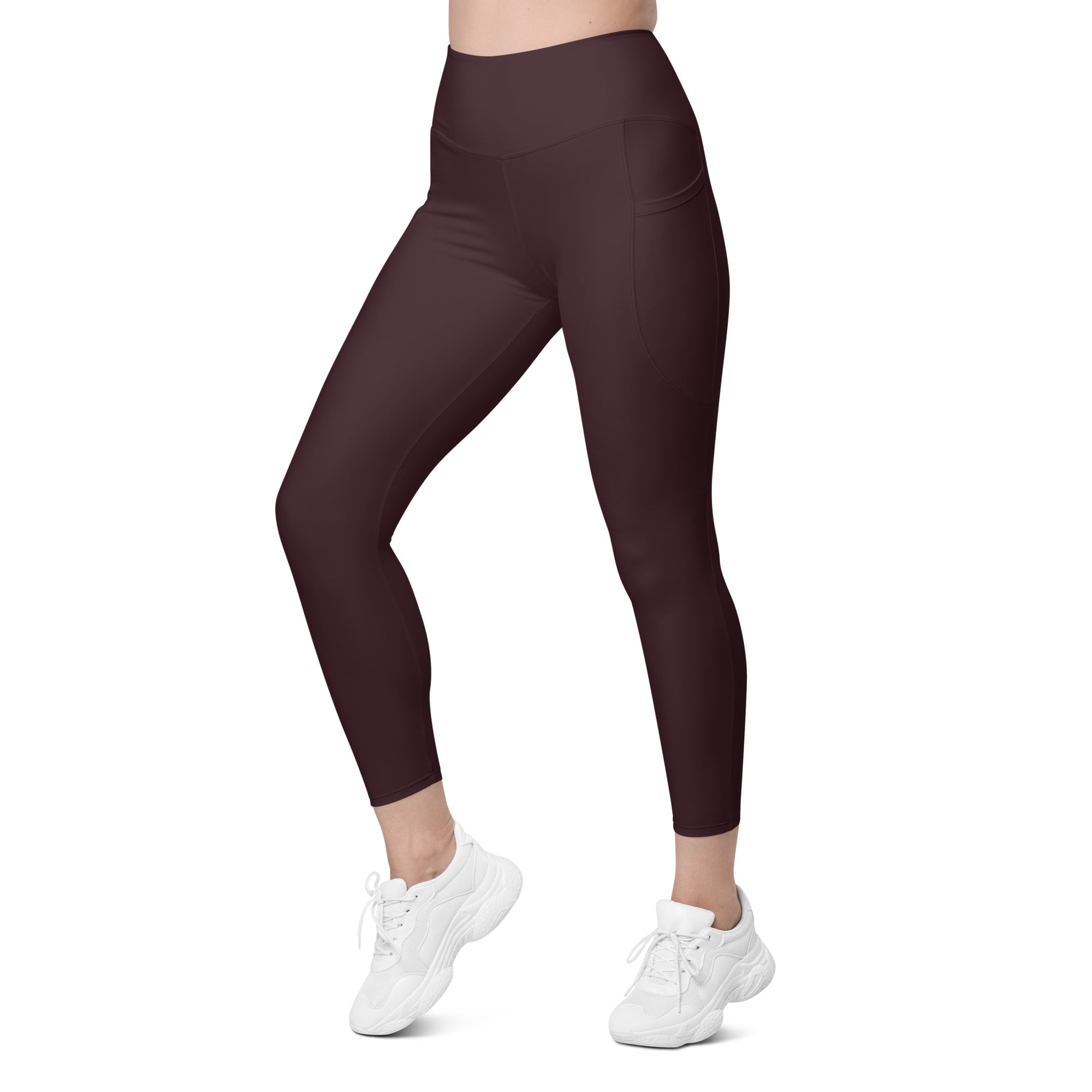 Women's fashionable sporty leggings with high waist and side pockets-girlstronginc.com