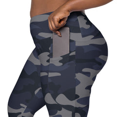 ELEVATED ESSENTIALS, THE PERFECT SIDE POCKET LEGGING NAVY CAMO