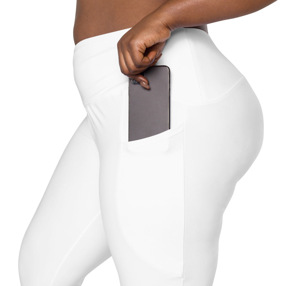 ELEVATED ESSENTIALS, THE PERFECT SIDE POCKET LEGGING WHITE GIRLSTRONG