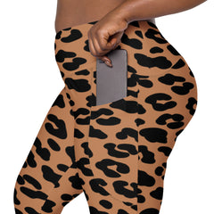 ELEVATED ESSENTIALS, THE PERFECT SIDE POCKET LEGGING LEOPARD