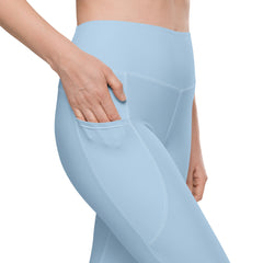 ELEVATED ESSENTIALS, THE PERFECT SIDE POCKET LEGGING LIGHT BLUE