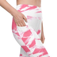 ELEVATED ESSENTIALS, THE PERFECT SIDE POCKET LEGGING WHITE TIE DYE