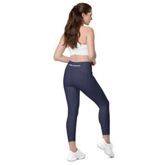 ELEVATED ESSENTIALS, THE PERFECT SIDE POCKET LEGGING NAVY BLUE