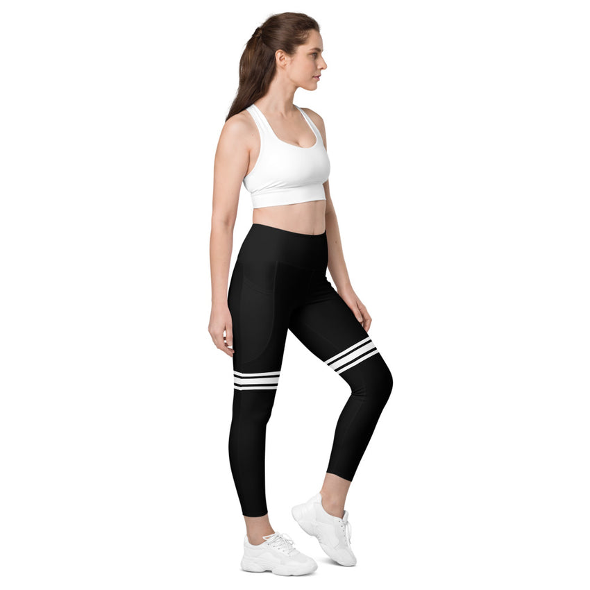 Elevated Essentials, The Perfect Side Pocket Legging Thigh High Black