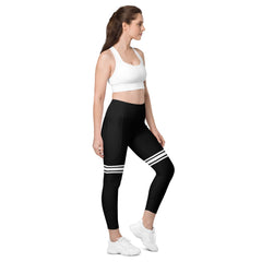 Elevated Essentials, The Perfect Side Pocket Legging Thigh High Black