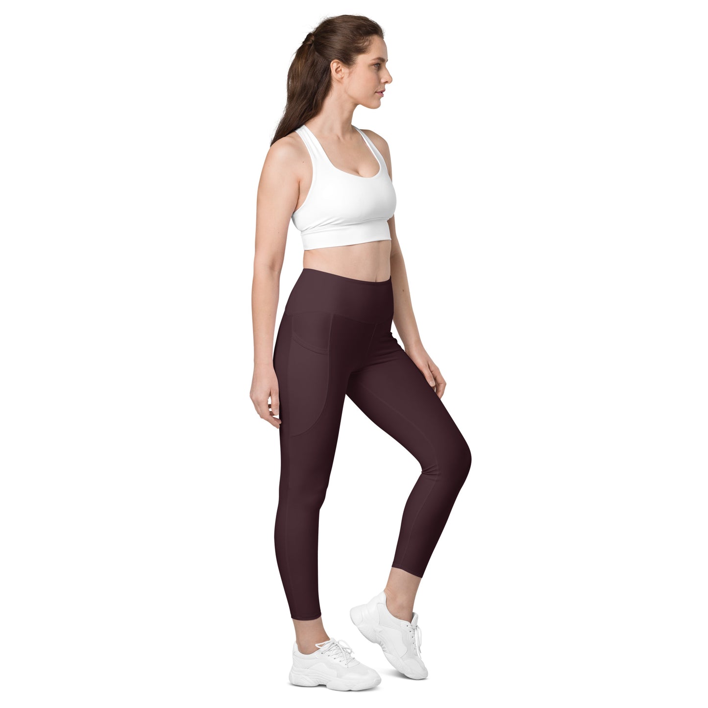 ELEVATED ESSENTIALS, THE PERFECT SIDE POCKET LEGGING CABERNET