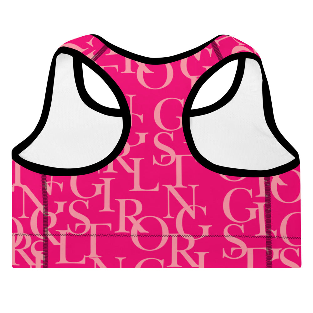 ELEVATED ESSENTIALS, THE PERFECT PADDED SPORTS BRA HOT PINK