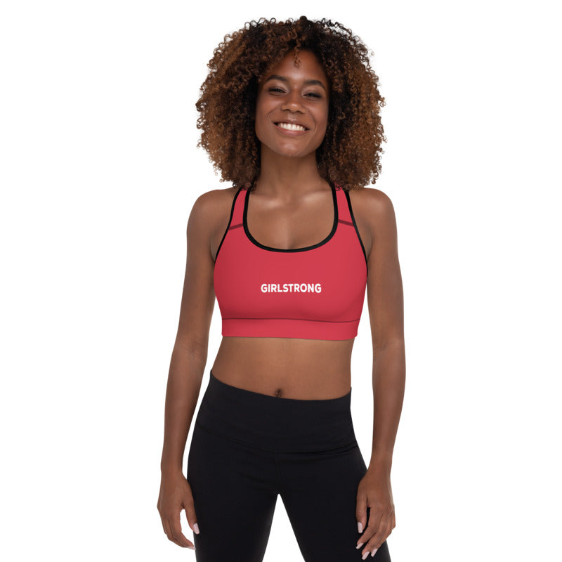 ELEVATED ESSENTIALS, THE PERFECT PADDED SPORTS BRA RED