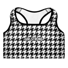 Stylish Houndstooth Sports Bra for Women-girlstronginc.com