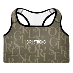 Comfortable and supportive padded sports bra for women - Trendy pattern-girlstronginc.com