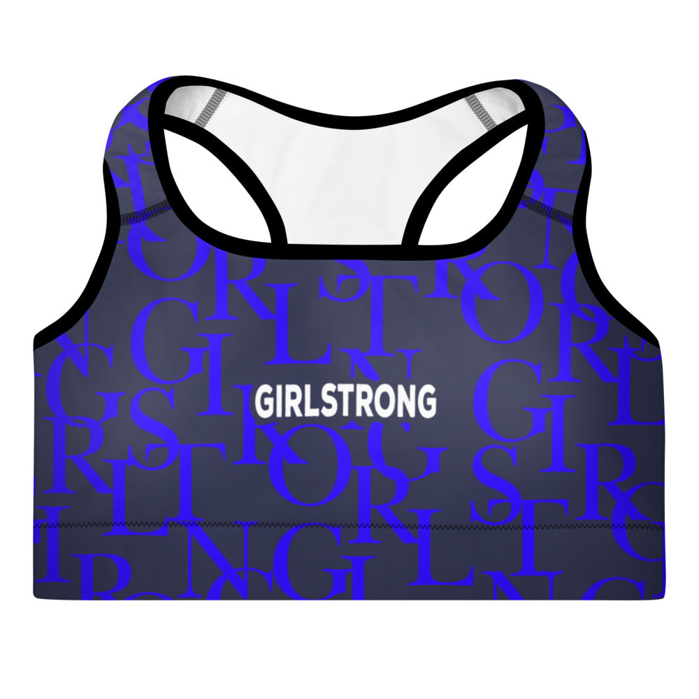 Comfortable and supportive printed sports bra for active women-girlstronginc.com