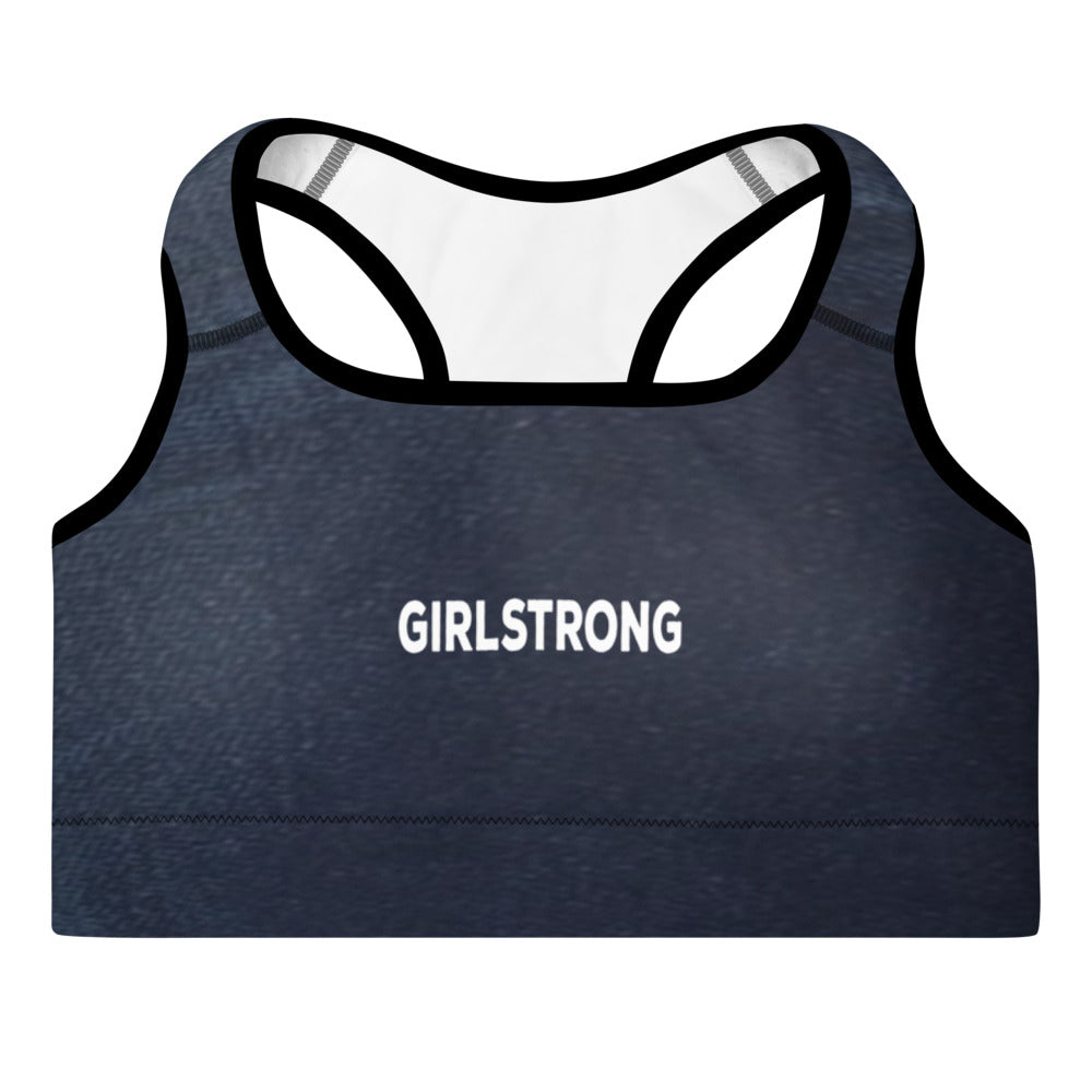 Woman wearing a padded sports bra during a high-intensity workout-girlstronginc.com