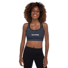 ELEVATED ESSENTIALS, THE PERFECT PADDED SPORTS BRA DENIM BLUE