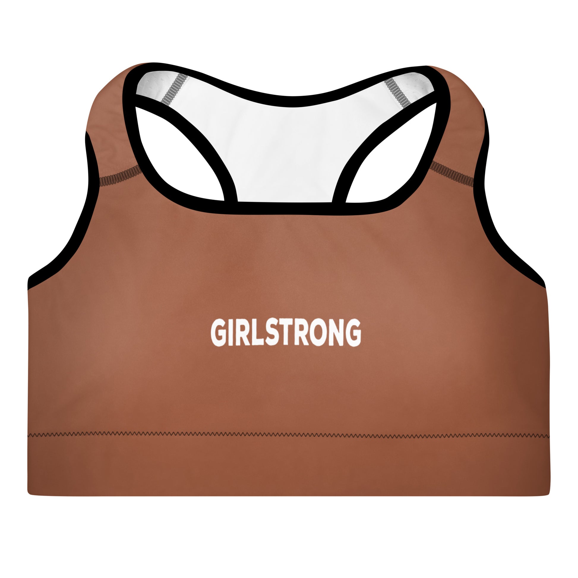 Rust Color Sports Bra Trendy Rust Color Padded Sports Bras-girlstronginc.com – GIRLSTRONG INC