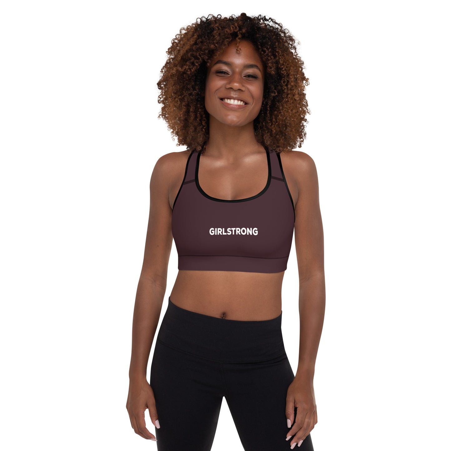 ELEVATED ESSENTIALS, THE PERFECT PADDED SPORTS BRA CABERNET