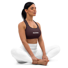 ELEVATED ESSENTIALS, THE PERFECT PADDED SPORTS BRA CABERNET
