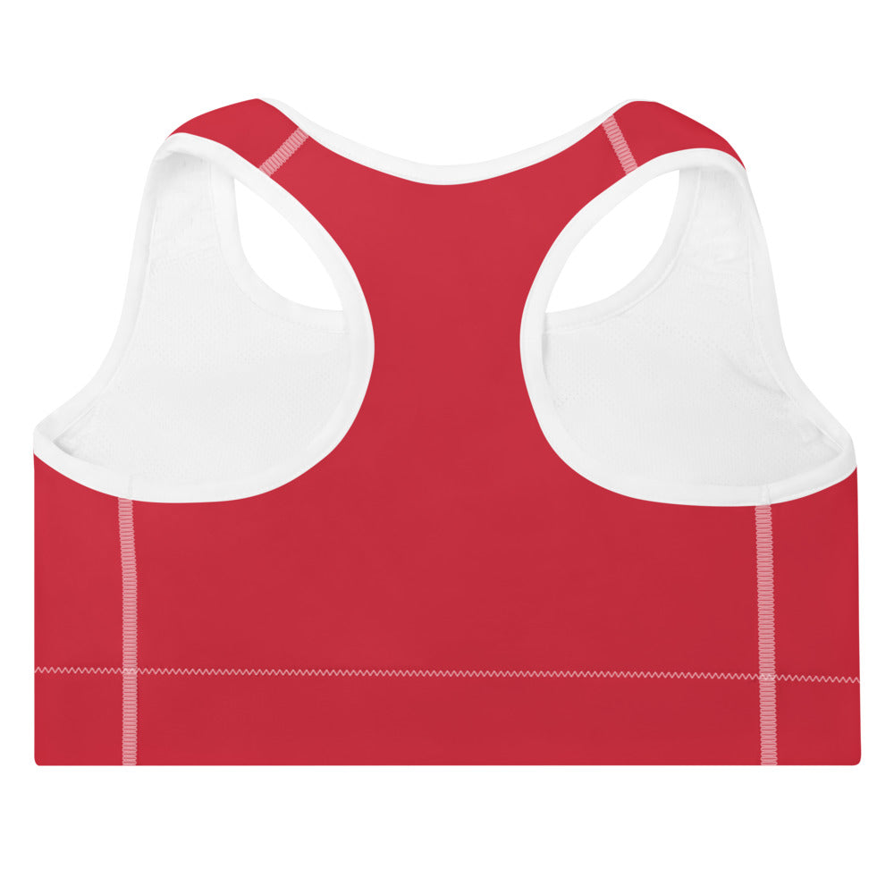 ELEVATED ESSENTIALS, THE PERFECT PADDED SPORTS BRA RED