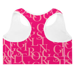 ELEVATED ESSENTIALS, THE PERFECT PADDED SPORTS BRA HOT PINK