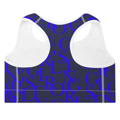 ELEVATED ESSENTIALS, THE PERFECT PADDED SPORTS BRA NAVY GIRLSTRONG