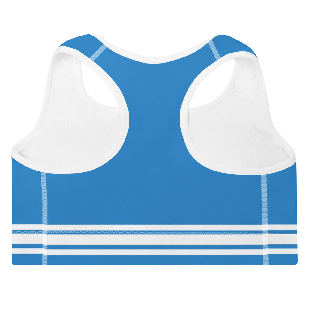ELEVATED ESSENTIALS, THE PERFECT PADDED SPORTS BRA BLUE