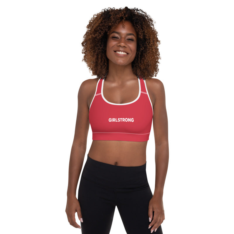 ELEVATED ESSENTIALS, THE PERFECT PADDED SPORTS BRA RETRO RED
