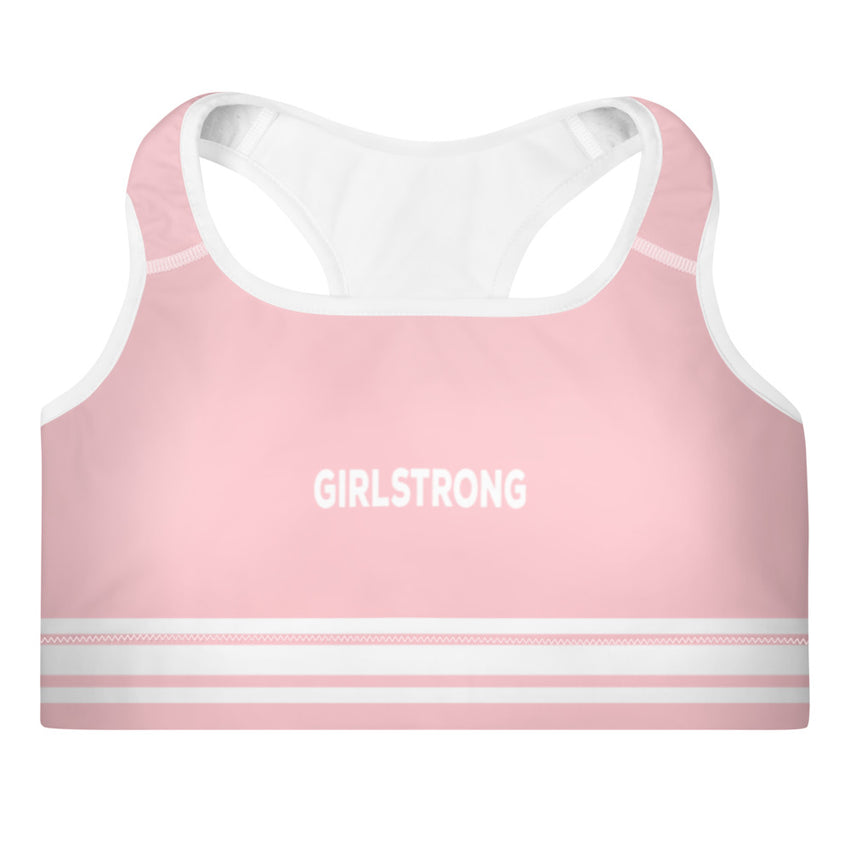 High-quality stripe print athletic bra for women-girlstronginc.com