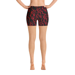 ELEVATED ESSENTIALS, THE PERFECT SPORT SHORTS BLACK & RED GIRLSTRONG