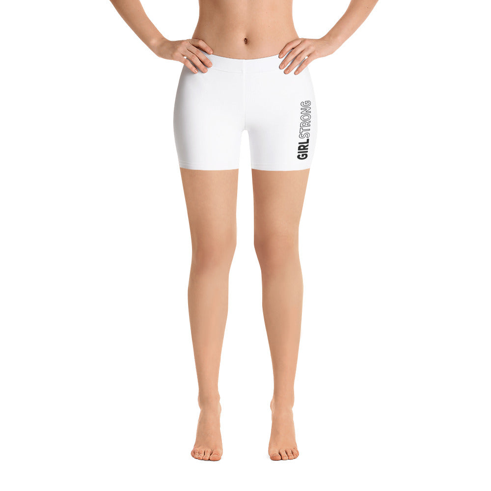 Fashionable high-waist white female shorts-girlstronginc.com